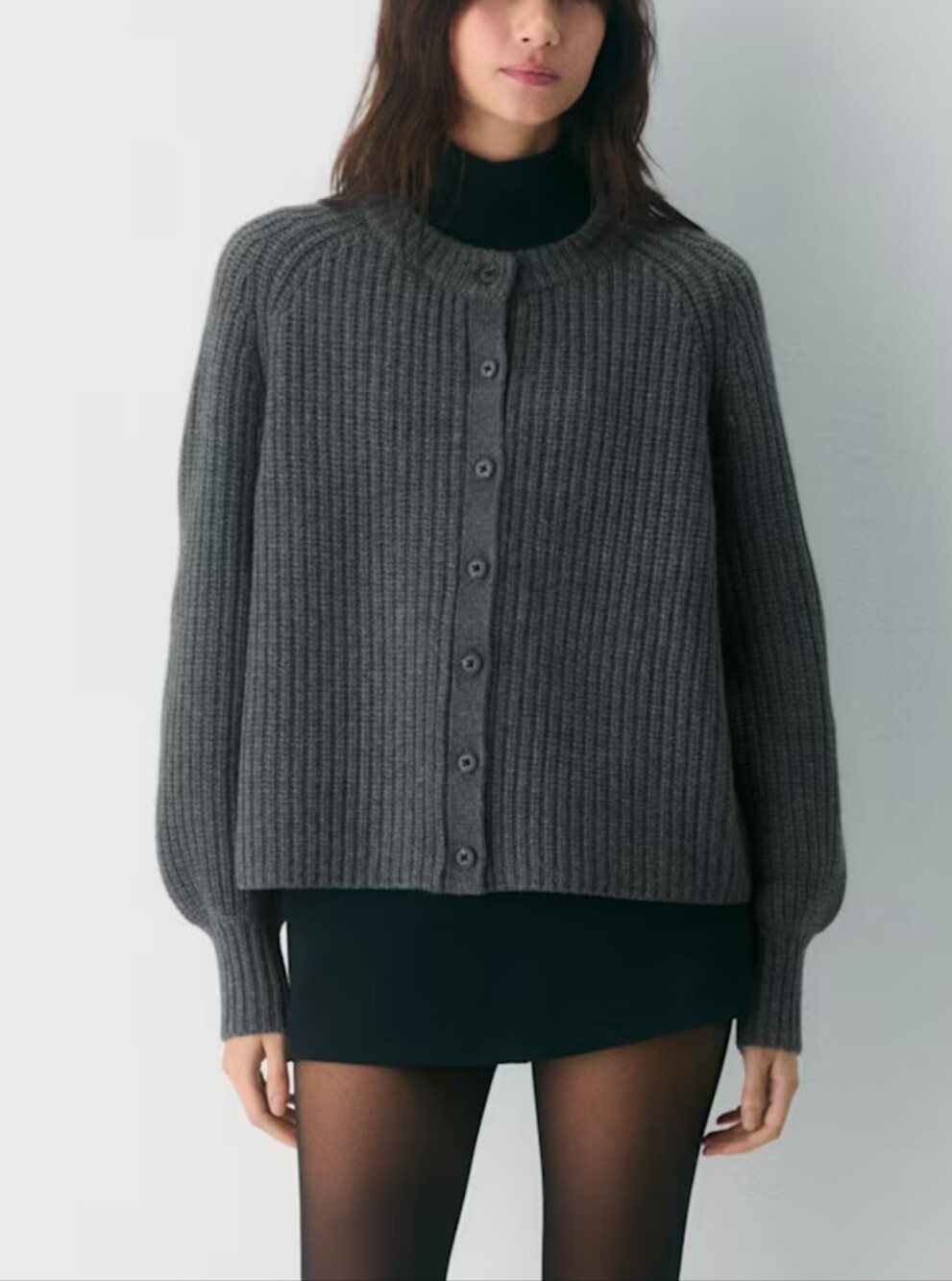 Aritzia Wilfred Lantern Wool Cashmere Cardigan